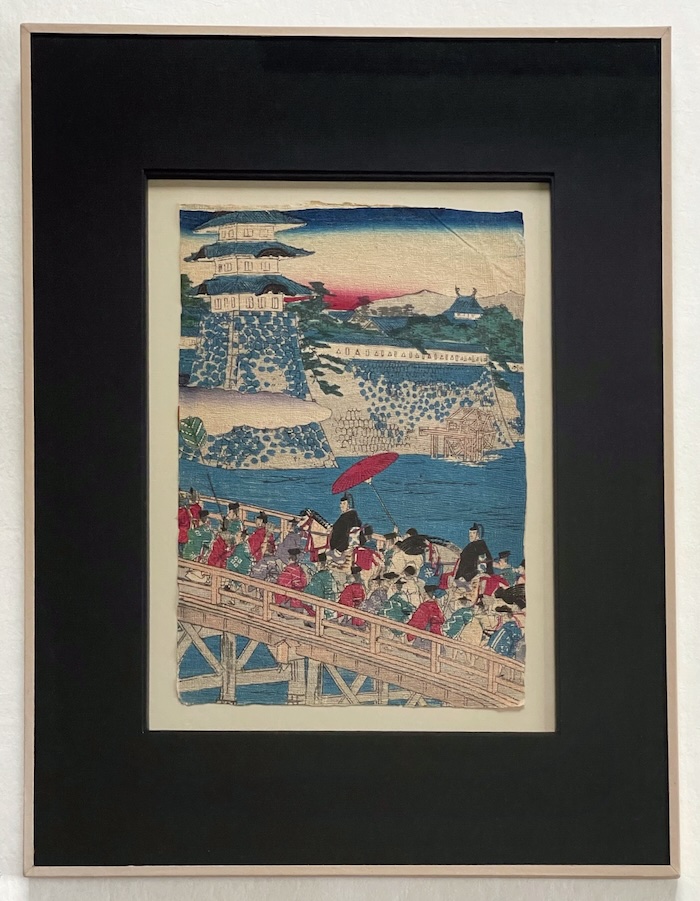 Estampe japonaise ancienne encadrée – restauration d’œuvre sur papier